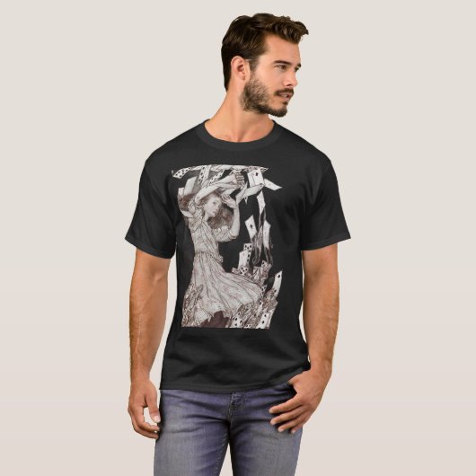 Alice im Wunderland Lewis Carroll Rackham T-Shirt (Vorne ganz)