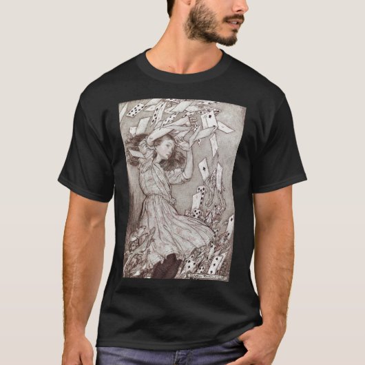 Alice im Wunderland Lewis Carroll Rackham T-Shirt (Vorderseite)
