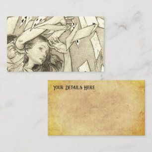Alice im Wunderland Lewis Carroll Rackham Visitenkarte