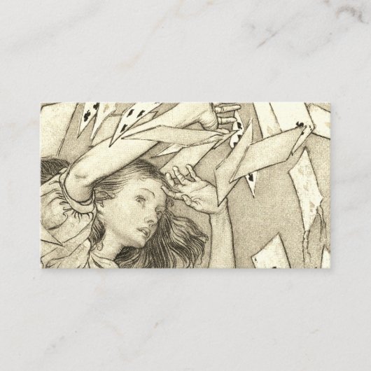 Alice im Wunderland Lewis Carroll Rackham Visitenkarte (Vorderseite)