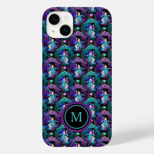 Alice im Wunderland Lila Aquamarine Herzkönigin Case-Mate iPhone Hülle (Rückseite)