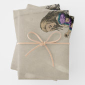 Alice im Wunderland Lila Blumendekoupage Geschenkpapier Set (Beispiel)