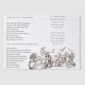 Alice im Wunderland Looking Glass Songs Seidenpapier (Vorderseite)