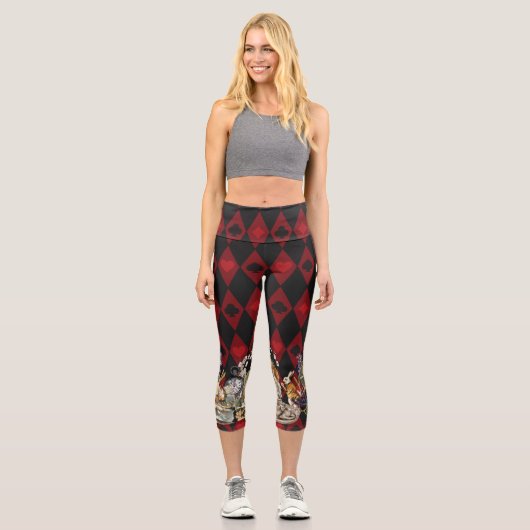 Alice im Wunderland Mad Cheshire Cat Capri Leggings (Vorderseite)