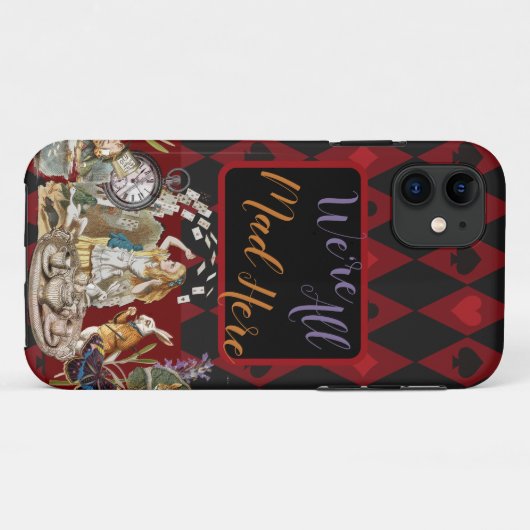 Alice im Wunderland Mad Cheshire Cat Case-Mate iPhone Hülle (Rückseite (Horizontal))