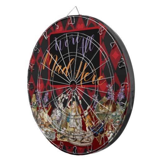 Alice im Wunderland Mad Cheshire Cat Dartscheibe (Vorderseite rechts)