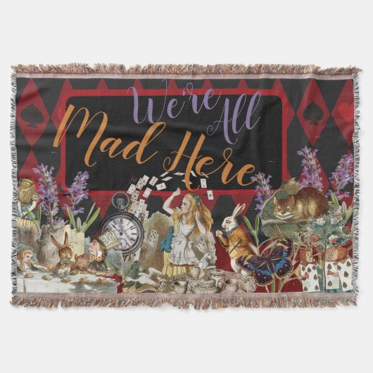 Alice im Wunderland Mad Cheshire Cat Decke (Vorderseite)