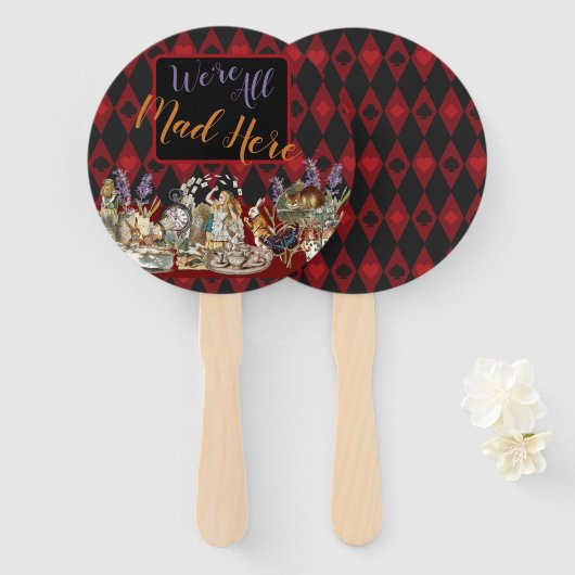 Alice im Wunderland Mad Cheshire Cat Fächer (Vorne und Hinten)