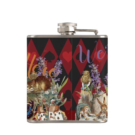 Alice im Wunderland Mad Cheshire Cat Flachmann (Rückseite)