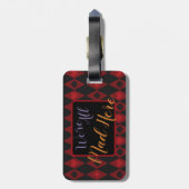 Alice im Wunderland Mad Cheshire Cat Gepäckanhänger (Rückseite vertikal)