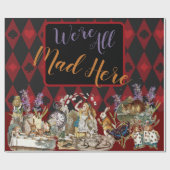Alice im Wunderland Mad Cheshire Cat Geschenkpapier (Flach)