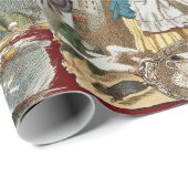 Alice im Wunderland Mad Cheshire Cat Geschenkpapier (Rolleneckpunkt)