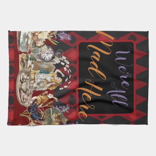 Alice im Wunderland Mad Cheshire Cat Geschirrtuch (Horizontal)