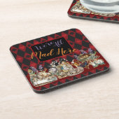 Alice im Wunderland Mad Cheshire Cat Getränkeuntersetzer (Linke Seite)