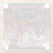 Alice im Wunderland Mad Cheshire Cat Glasuntersetzer (Rückseite)