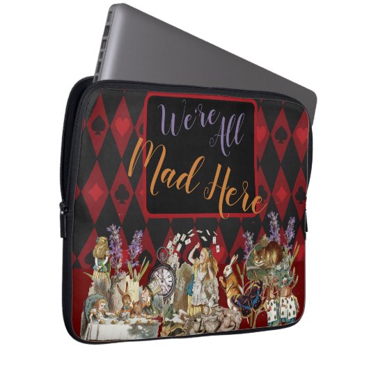 Alice im Wunderland Mad Cheshire Cat Laptopschutzhülle (Vorne Rechts)