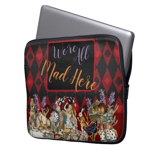 Alice im Wunderland Mad Cheshire Cat Laptopschutzhülle (Vorderseite Links)