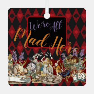 Alice im Wunderland Mad Cheshire Cat Ornament Aus Metall