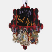 Alice im Wunderland Mad Cheshire Cat Ornament Karte (Linke Ecke)