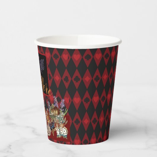 Alice im Wunderland Mad Cheshire Cat Pappbecher (Links)