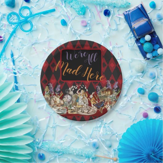 Alice im Wunderland Mad Cheshire Cat Pappteller (Party)