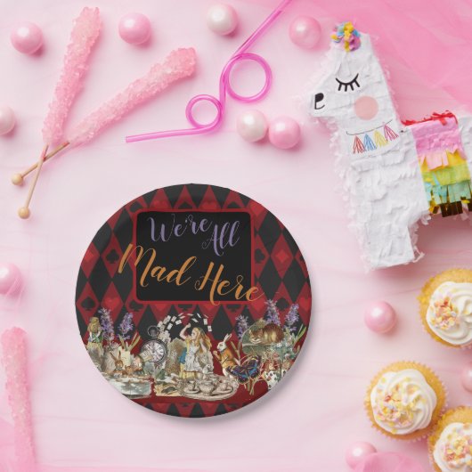 Alice im Wunderland Mad Cheshire Cat Pappteller (Party)