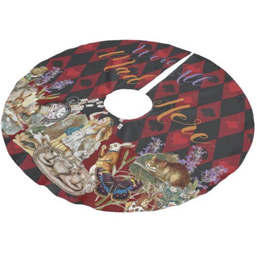 Alice im Wunderland Mad Cheshire Cat Polyester Weihnachtsbaumdecke (Schrägansicht)