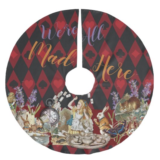 Alice im Wunderland Mad Cheshire Cat Polyester Weihnachtsbaumdecke (Vorderseite)