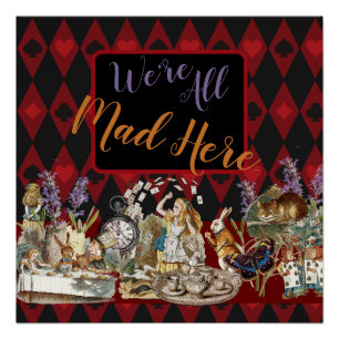 Alice im Wunderland Mad Cheshire Cat Poster