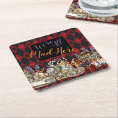 Alice im Wunderland Mad Cheshire Cat Rechteckiger Pappuntersetzer (angewinkelt)