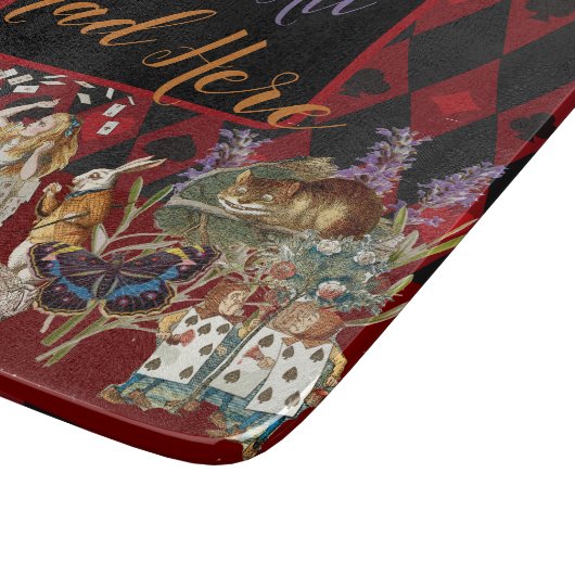 Alice im Wunderland Mad Cheshire Cat Schneidebrett (Ecke)
