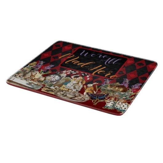 Alice im Wunderland Mad Cheshire Cat Schneidebrett (Ecke)