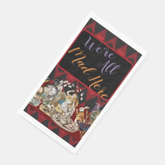 Alice im Wunderland Mad Cheshire Cat Serviette (Ecke)