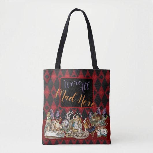 Alice im Wunderland Mad Cheshire Cat Tasche (Vorderseite)