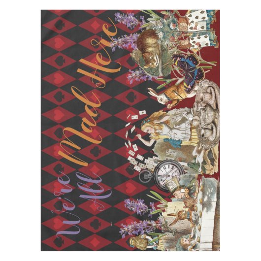 Alice im Wunderland Mad Cheshire Cat Tischdecke (Vorderseite)