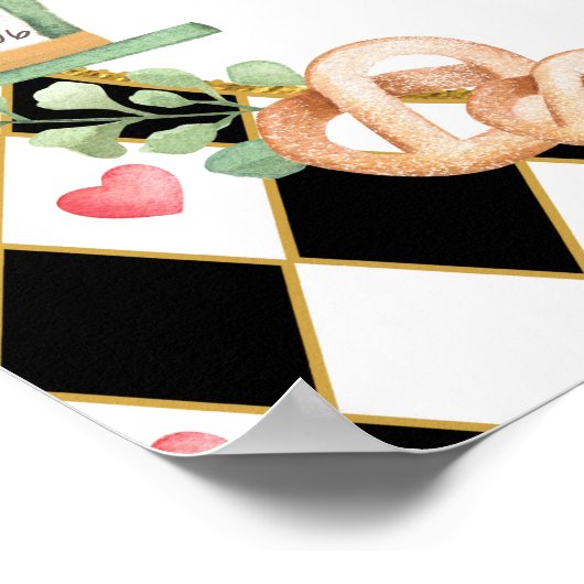 Alice im Wunderland Mad Hatter Baby Dusche Willkom Poster (Ecke)