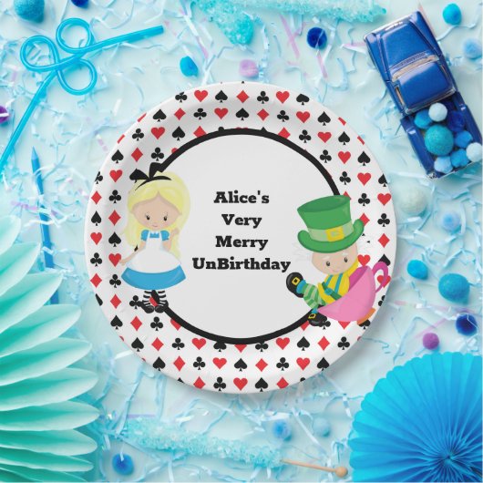 Alice im Wunderland Mad Hatter Card Deck Party Pappteller (Party)