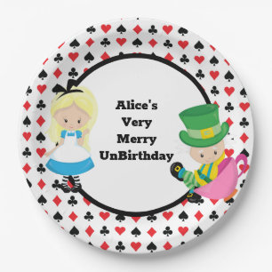 Alice im Wunderland Mad Hatter Card Deck Party Pappteller