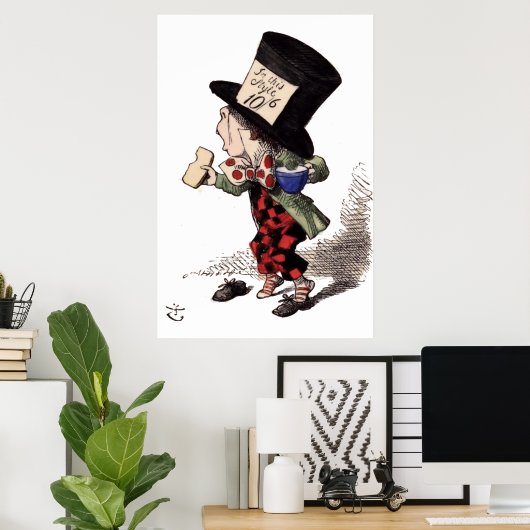 Alice im Wunderland - Mad Hatter (Farbe) Poster (Heimbüro)