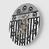 Alice im Wunderland Mad Hatter Grunge Große Wanduhr (Winkel)