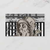 Alice im Wunderland Mad Hatter Grunge Visitenkarte (Rückseite)