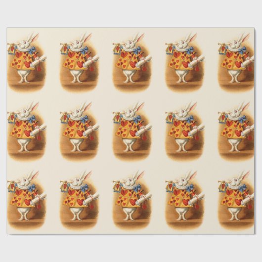 Alice im Wunderland Mad Hatter Rabbit Geschenk Geschenkpapier (Flach)