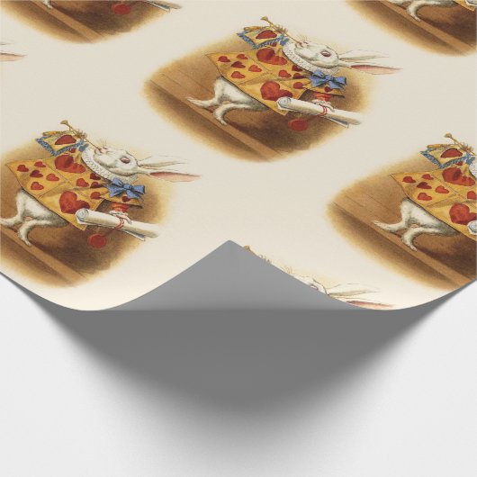 Alice im Wunderland Mad Hatter Rabbit Geschenk Geschenkpapier (Ecke)