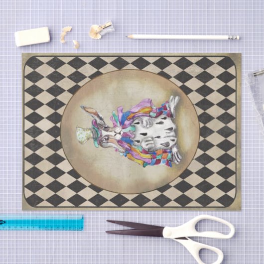Alice im Wunderland Mad Hatter Rabbit Seidenpapier (Handwerk)