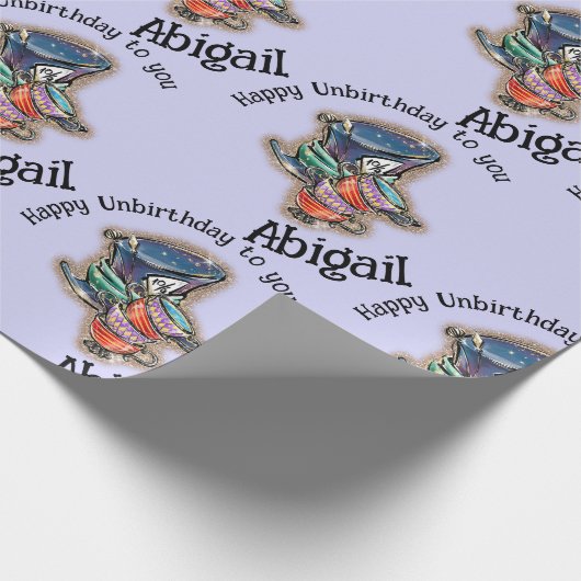 Alice im Wunderland Mad Hatter Teacups Individuell Geschenkpapier (Ecke)