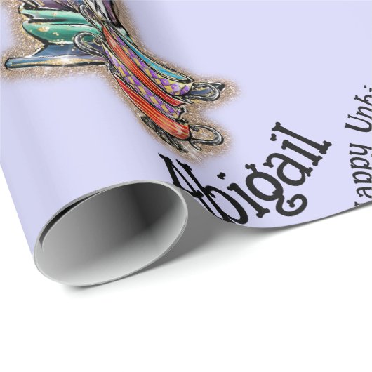 Alice im Wunderland Mad Hatter Teacups Individuell Geschenkpapier (Rolleneckpunkt)