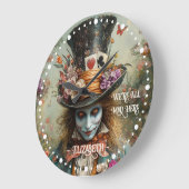 Alice im Wunderland Mad Hatter Tee Party Große Wanduhr (Winkel)