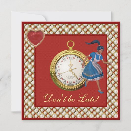 Alice im Wunderland Mad Hatter Tee Party lädt ein Einladung (Vorderseite)