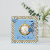 Alice im Wunderland Mad Hatter Tee Party lädt ein Einladung (Stehend Vorderseite)