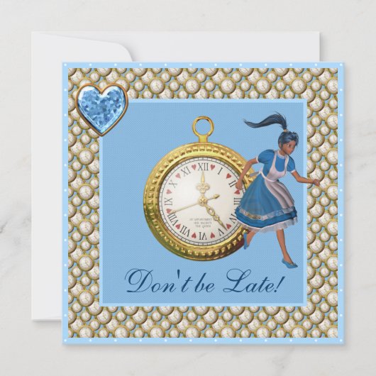 Alice im Wunderland Mad Hatter Tee Party lädt ein Einladung (Vorderseite)